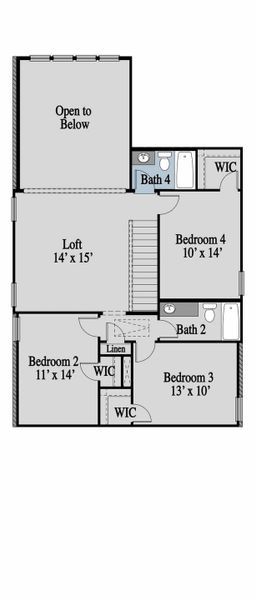 2D floor plan layout of this home in Elevon, Lavon, TX (Image 6).