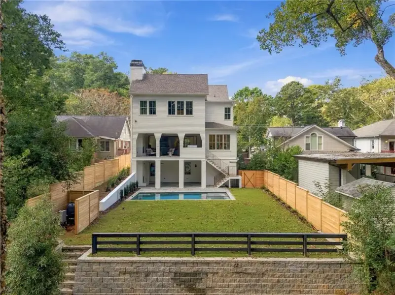 Exterior details and patio area of a home in , Atlanta (Image 36).