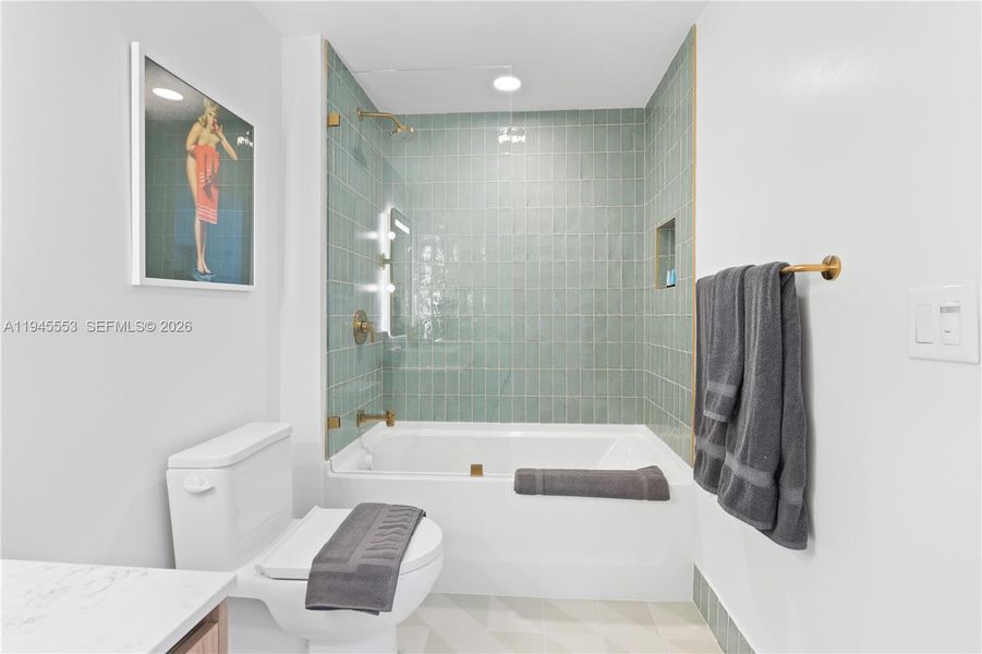 Furnished interior view inside a new home in , Miami (Image 16).