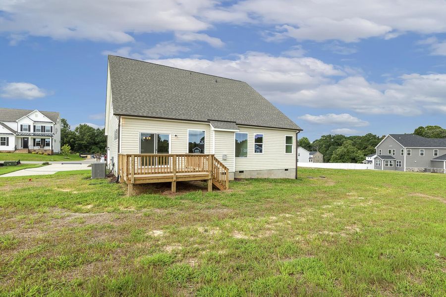 Front exterior of a new home in Berea Farms, Four Oaks, NC, highlighting curb appeal (Image 27).