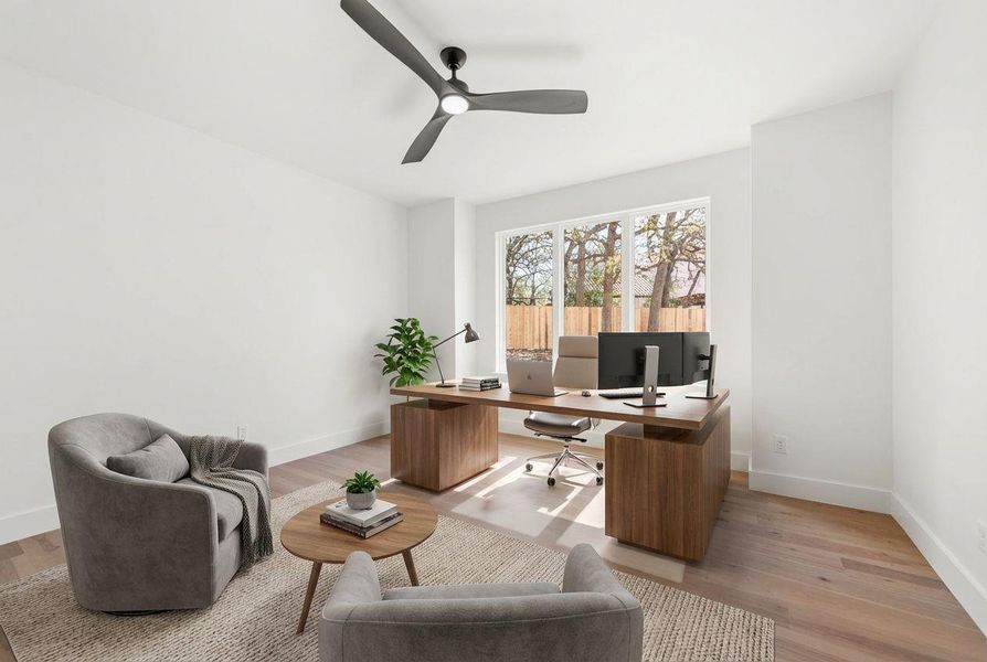 Or use as a main-level office space.