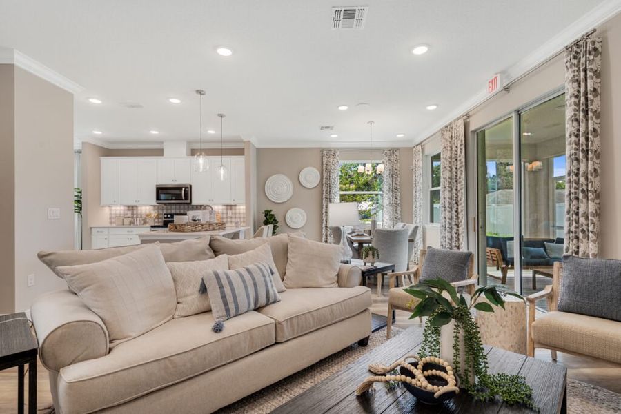 Representative furnished interior of a home built from the Biscayne by Holiday Builders in Spirit Of Sebastian, Sebastian (Image 8). Representative furnished interior of a home built from the Biscayne by Holiday Builders in Spirit Of Sebastian, Sebastian (Image 8).