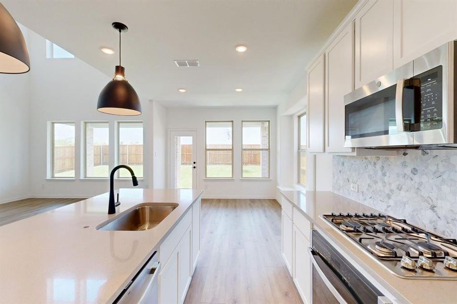 Furnished interior view inside a new home in Lilybrooke at Legacy Hills, Celina (Image 11). Furnished interior view inside a new home in Lilybrooke at Legacy Hills, Celina (Image 11).