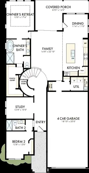 2D floor plan layout of this home in Furst Ranch, Bartonville, TX (Image 2). 2D floor plan layout of this home in Furst Ranch, Bartonville, TX (Image 2).