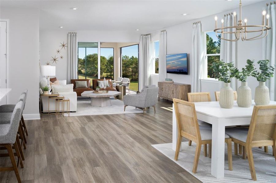 Furnished interior view inside a new home in Pasadena Ridge Master, Dade City (Image 11).