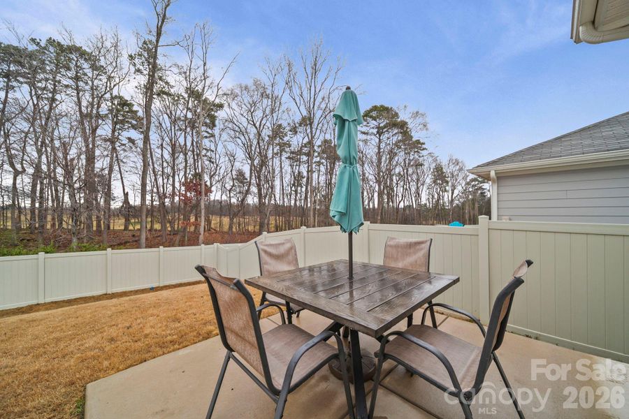 Exterior details and patio area of a home in Blue Sky Meadows, Monroe (Image 4).