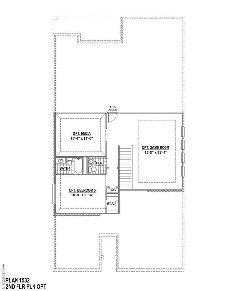 Plan 1532 2nd Floor Plan 1532 2nd Floor