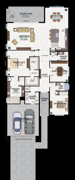 2D floor plan layout for the Isabella by GL Homes in Valencia Ridge (55+), Wesley Chapel, FL (Image 5). 2D floor plan layout for the Isabella by GL Homes in Valencia Ridge (55+), Wesley Chapel, FL (Image 5).