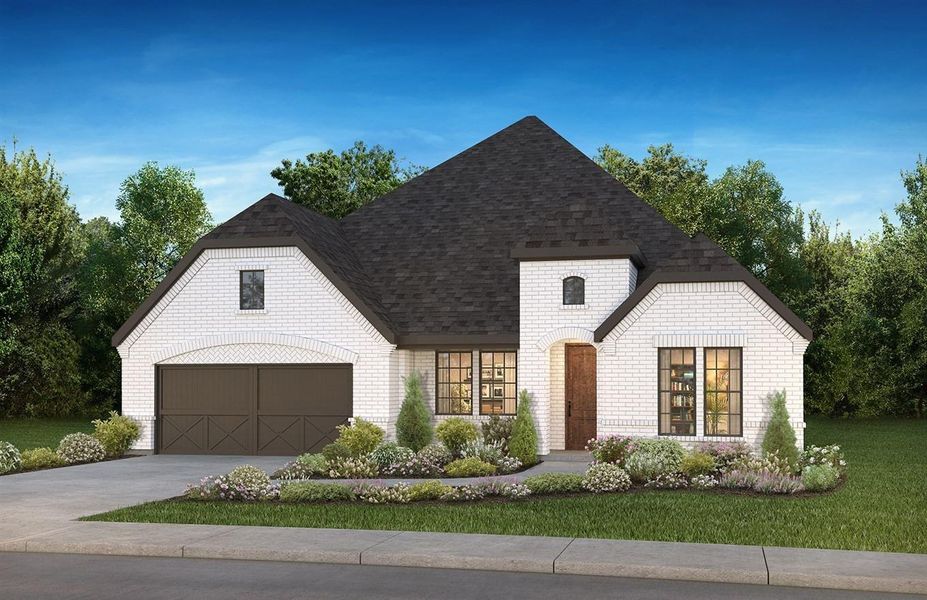 Front exterior of a new home in WILDTREE 60', Montgomery, TX, highlighting curb appeal (Image 2). Front exterior of a new home in WILDTREE 60', Montgomery, TX, highlighting curb appeal (Image 2).
