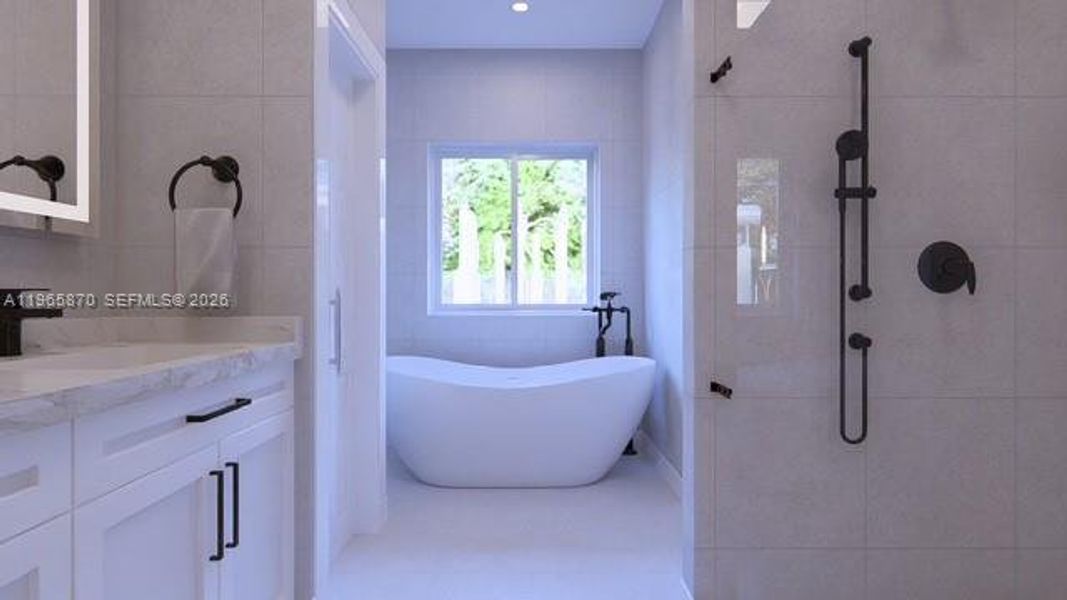 Furnished interior view inside a new home in , Fort Lauderdale (Image 11).