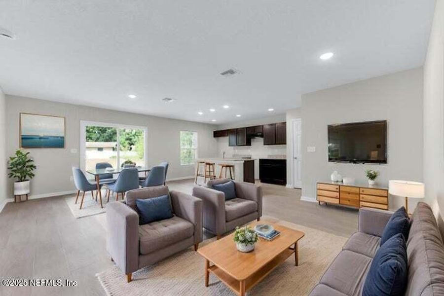 Furnished interior view inside a new home in , Jacksonville (Image 7). Furnished interior view inside a new home in , Jacksonville (Image 7).