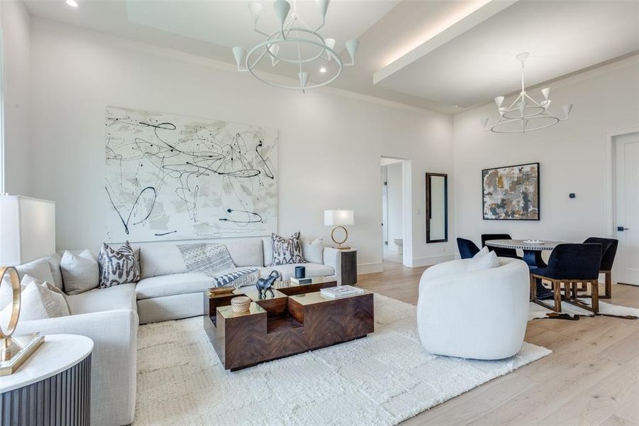 Furnished interior view inside a new home in Samantha Springs, Keller (Image 15).