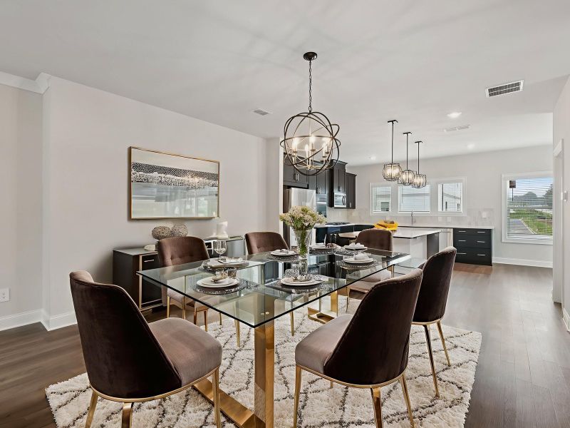 Furnished interior view inside a new home in Martin Springs - Highland Series, Lawrenceville (Image 4). Furnished interior view inside a new home in Martin Springs - Highland Series, Lawrenceville (Image 4).
