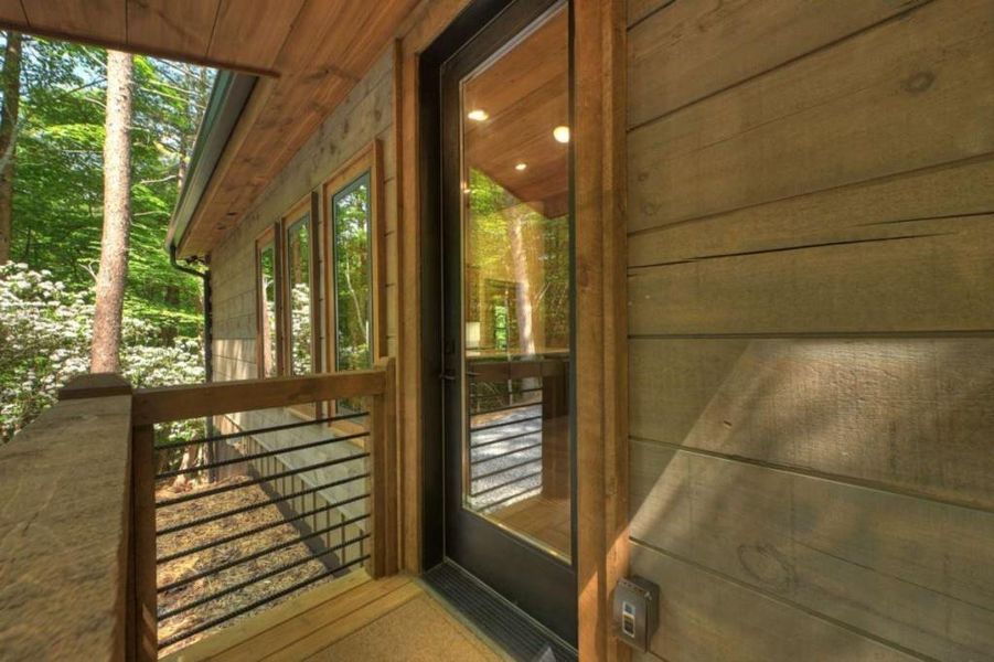 Exterior details and patio area of a home in , Blue Ridge (Image 36).