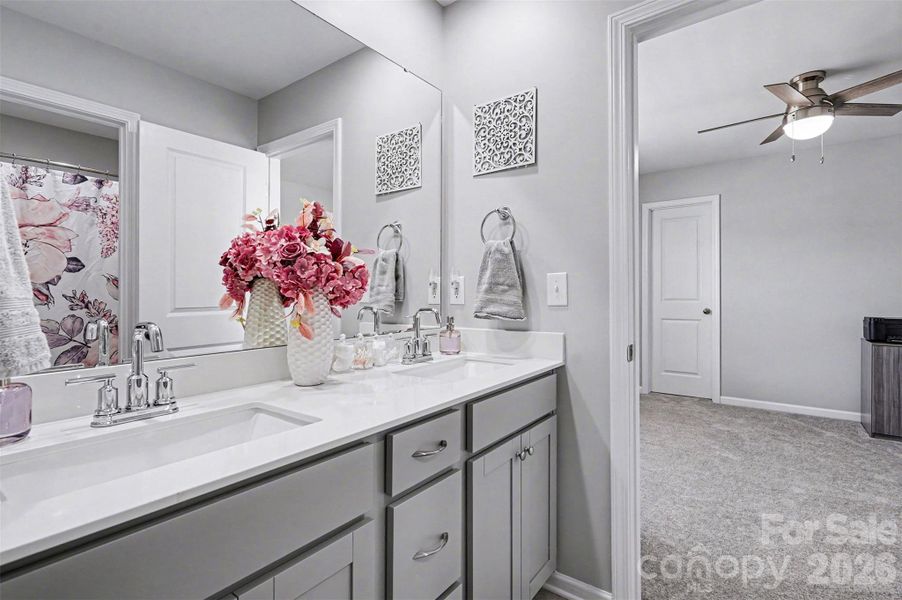 Furnished interior view inside a new home in Falls Cove at Lake Norman, Troutman (Image 36).