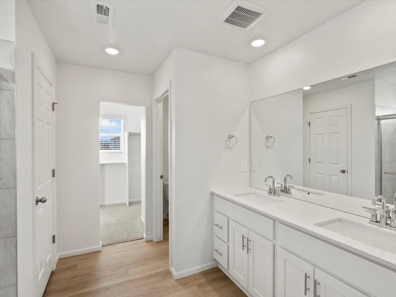 Furnished interior view inside a new home in Meridian Ranch, Peyton (Image 5). Furnished interior view inside a new home in Meridian Ranch, Peyton (Image 5).