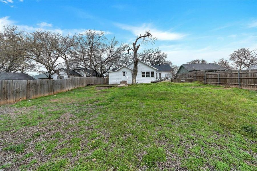 View of fenced backyard View of fenced backyard