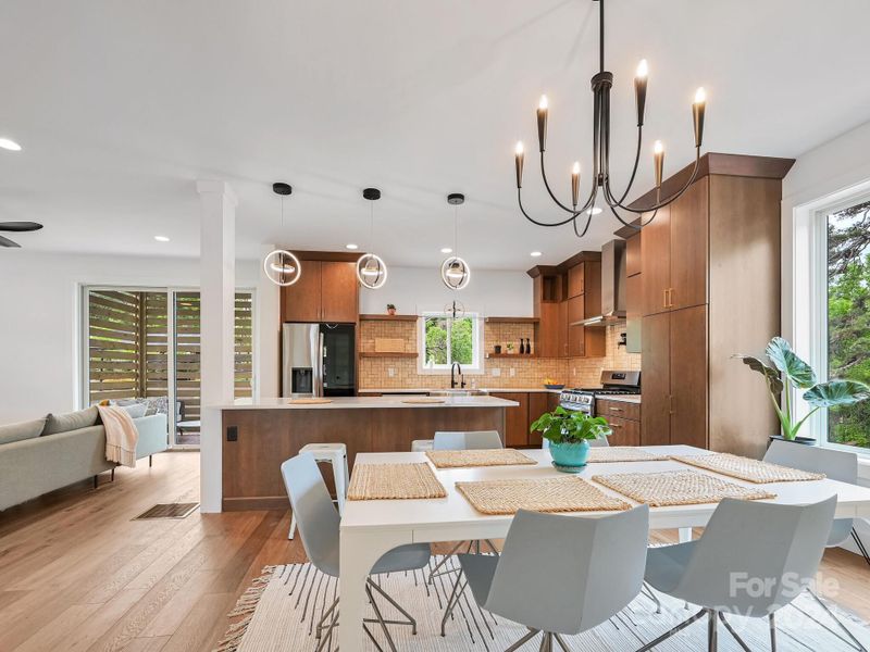 Dining area in open concept living space Dining area in open concept living space