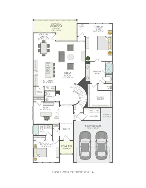 2D floor plan layout of this home in Edgewood, Leander, TX (Image 6).