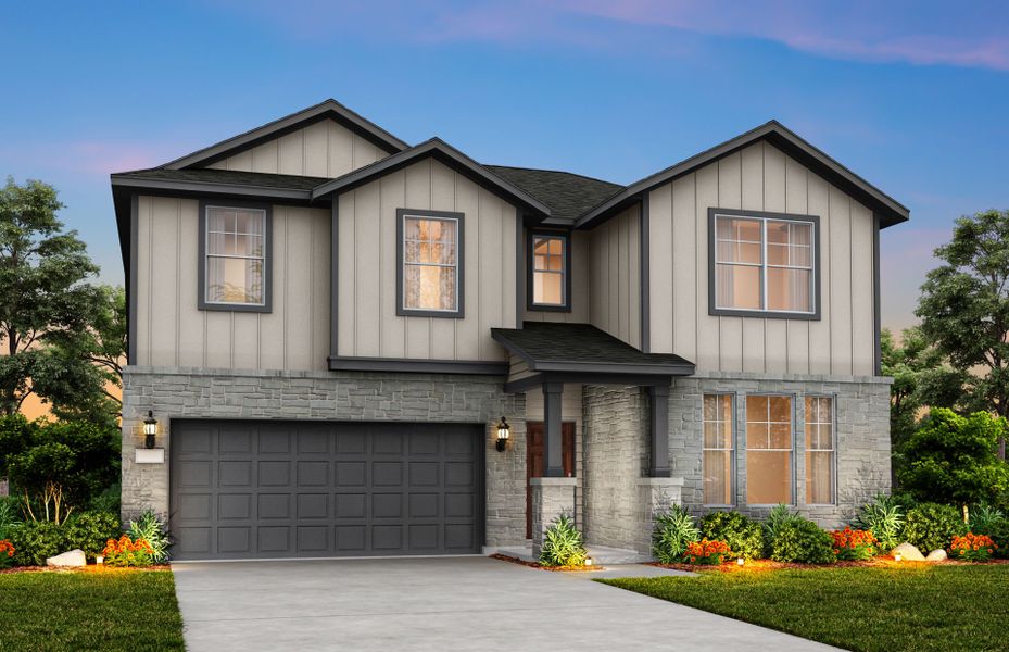 The Albany, a two-story home with 2-car garage, shown with Home Exterior 39 The Albany, a two-story home with 2-car garage, shown with Home Exterior 39