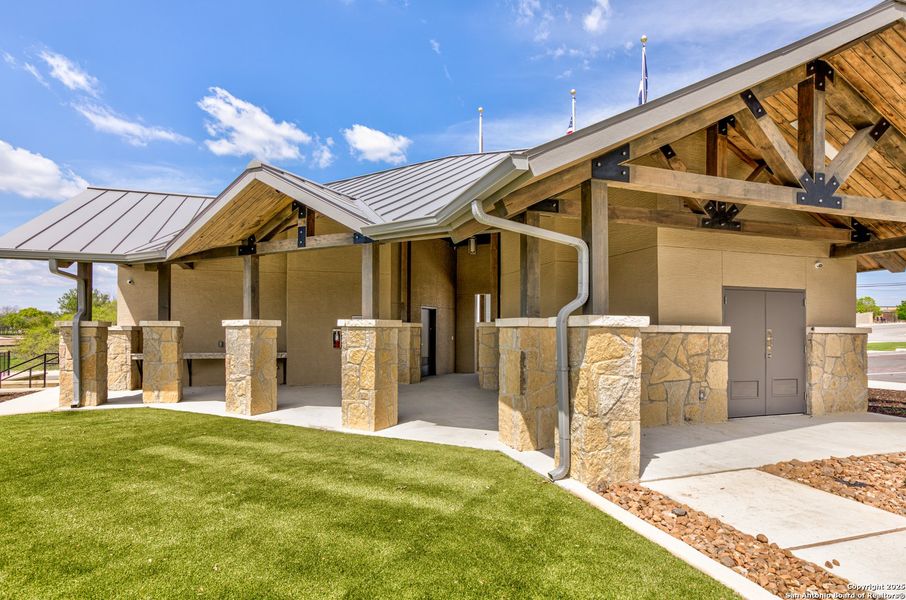 Front exterior of a new home in Veranda: Classic, San Antonio, TX, highlighting curb appeal (Image 1). Front exterior of a new home in Veranda: Classic, San Antonio, TX, highlighting curb appeal (Image 1).