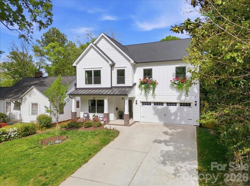 Front exterior of a new home in , Charlotte, NC, highlighting curb appeal (Image 21). Front exterior of a new home in , Charlotte, NC, highlighting curb appeal (Image 21).