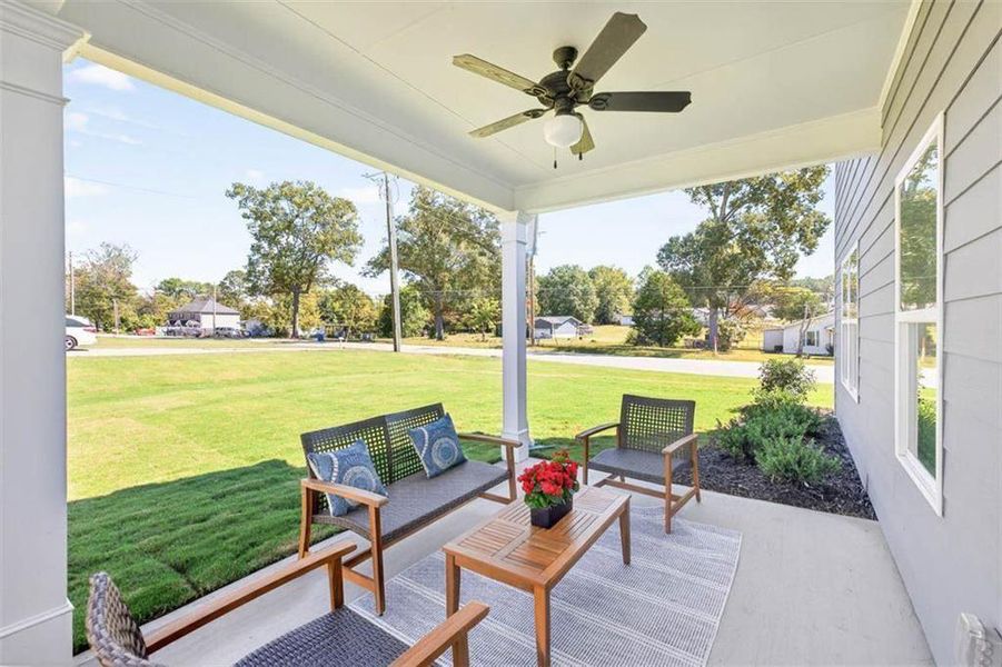 Exterior details and patio area of a home in Laurel Ridge, Rock Spring (Image 2). Exterior details and patio area of a home in Laurel Ridge, Rock Spring (Image 2).