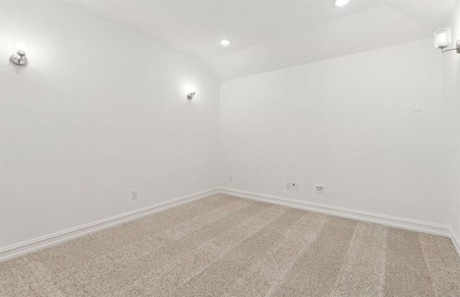 Optional media room on second level Optional media room on second level