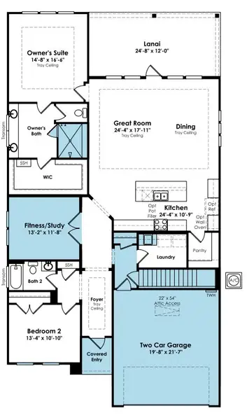 2D floor plan layout of this home in Cresswind at Spring Haven, Newnan, GA (Image 4). 2D floor plan layout of this home in Cresswind at Spring Haven, Newnan, GA (Image 4).