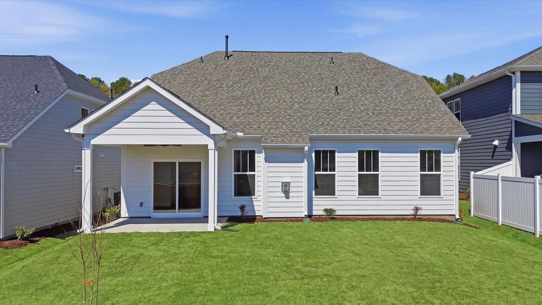 Exterior details and patio area of a home in Mulberry Estates, Simpsonville (Image 21).