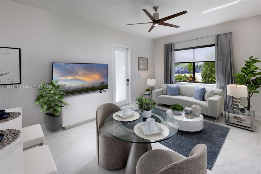 Furnished interior view inside a new home in , Miami (Image 4).