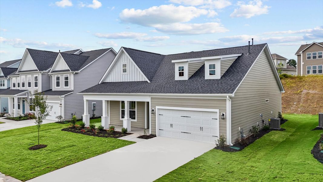 Eye-catching exterior with timeless color palette and superior architectural detail