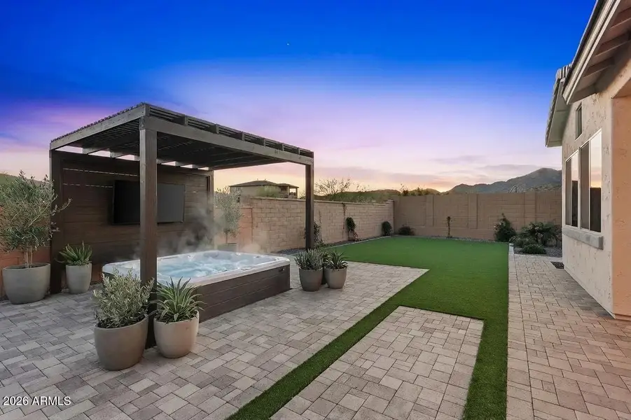 Patio Staged with spa