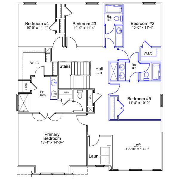 2D floor plan layout of this home in Stapleton, Clemmons, NC (Image 3).