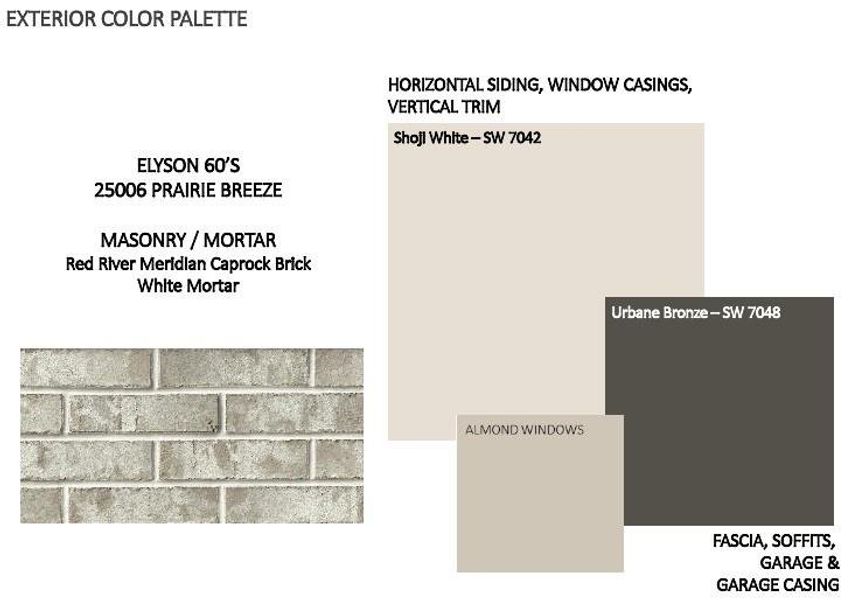 Sample of building materials used in homes in Elyson, Katy (Image 6).