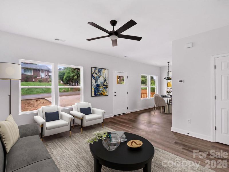 Furnished interior view inside a new home in , Hickory (Image 9).