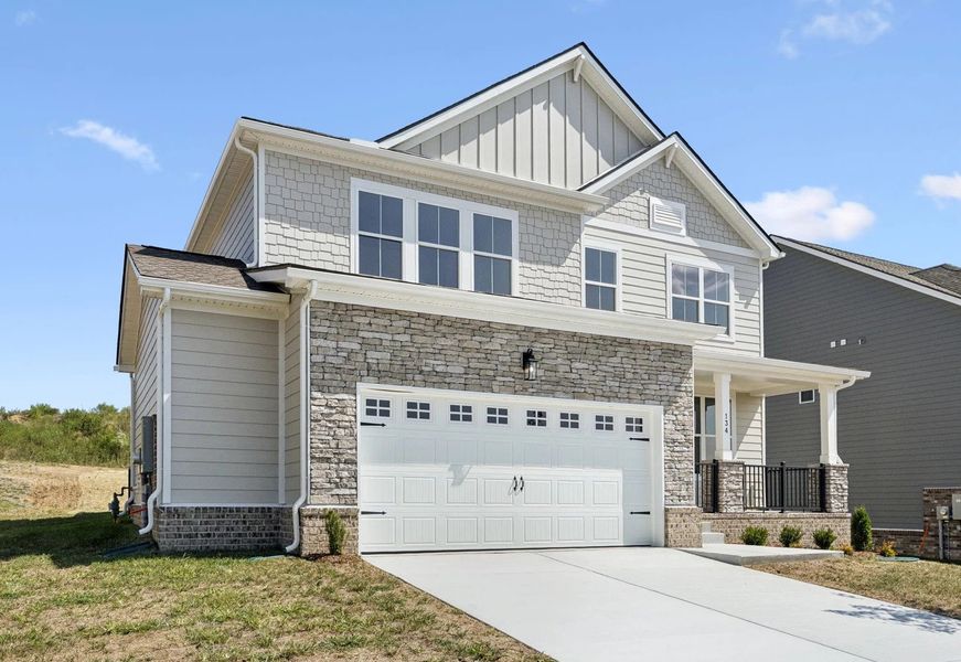 Front exterior of a new home in Willow Landing, Mount Juliet, TN, highlighting curb appeal (Image 2).