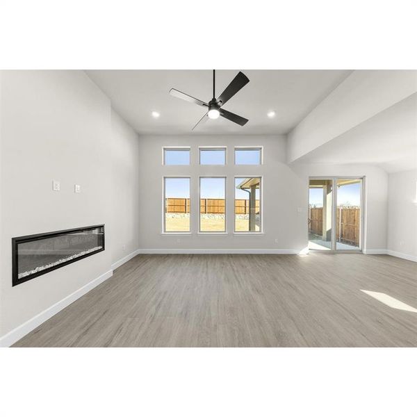 The Waco Floorplan - Great Room with Optional Fireplace