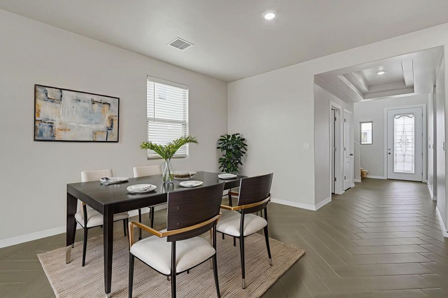 Furnished interior view inside a new home in Emerald Estates, Horizon City (Image 5). Furnished interior view inside a new home in Emerald Estates, Horizon City (Image 5).