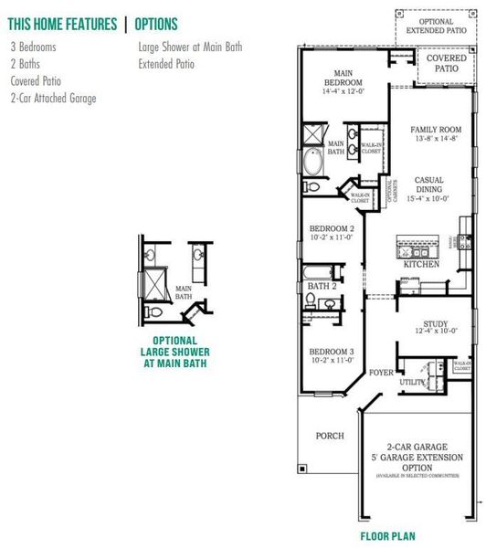 2D floor plan layout of this home in Jordan Ranch, Fulshear, TX (Image 4).