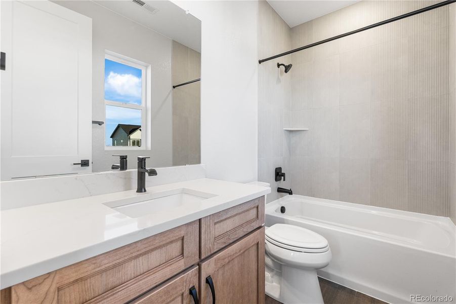 Furnished interior view inside a new home in Portrait at The Canyons, Castle Pines (Image 10).