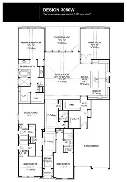 2D floor plan layout of this home in Parkside on the River West, Georgetown, TX (Image 2). 2D floor plan layout of this home in Parkside on the River West, Georgetown, TX (Image 2).
