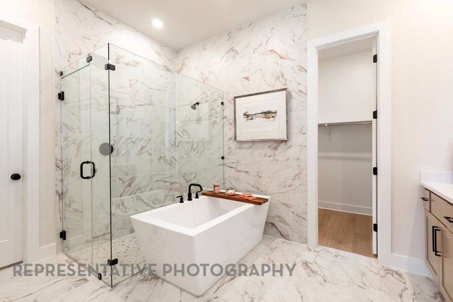 Furnished interior view inside a new home in 6 Creeks at Waterridge: 60ft. lots, Kyle (Image 35).