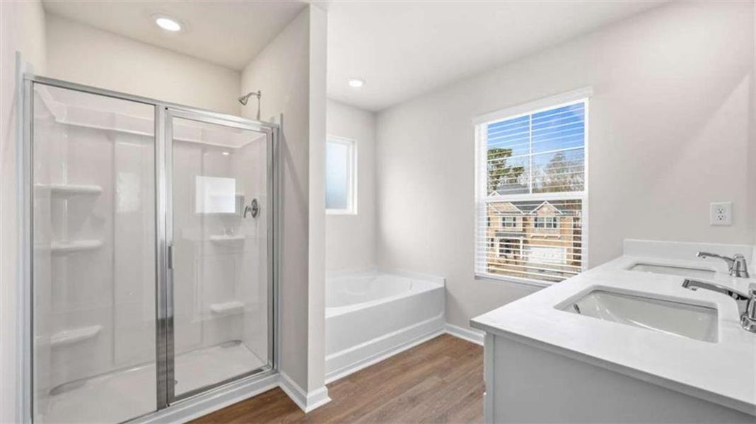 Furnished interior view inside a new home in Brooks Station, Dacula (Image 9).