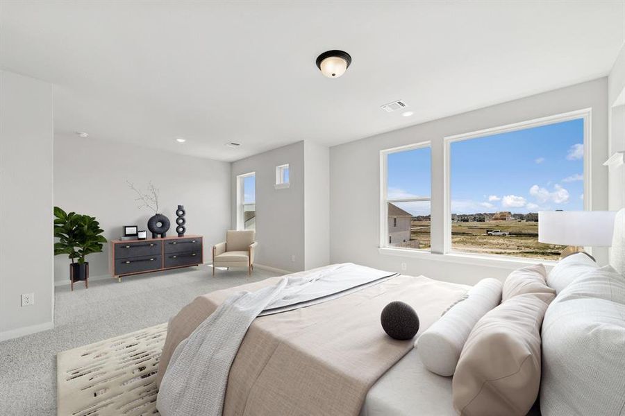 Furnished interior view inside a new home in Painted Tree Woodland West – Cottages, McKinney (Image 9). Furnished interior view inside a new home in Painted Tree Woodland West – Cottages, McKinney (Image 9).