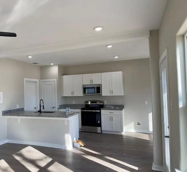 Kitchen is open and convenient