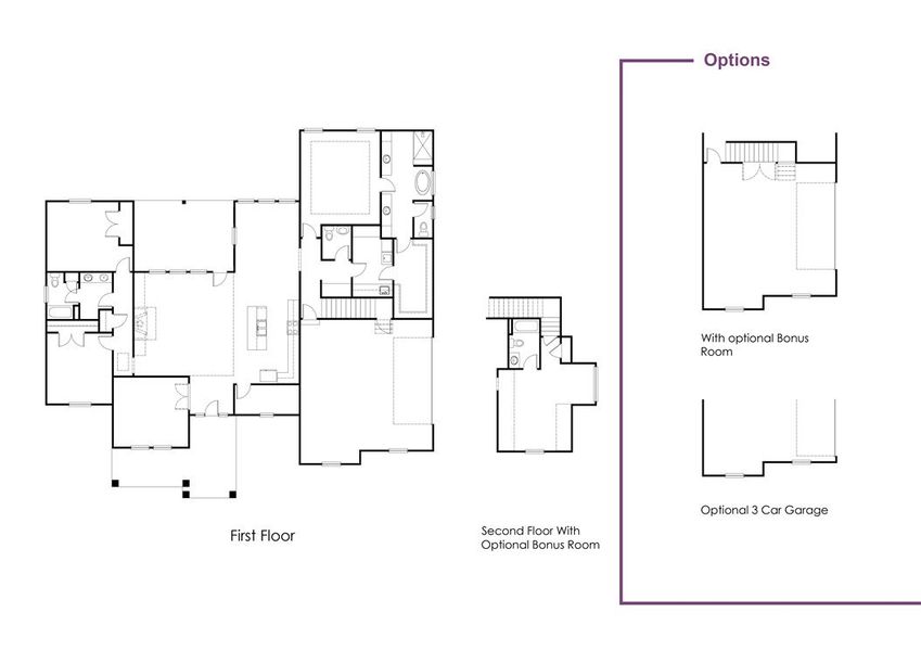 2D floor plan layout of this home in Anderson County Homes, Belton, SC (Image 3).
