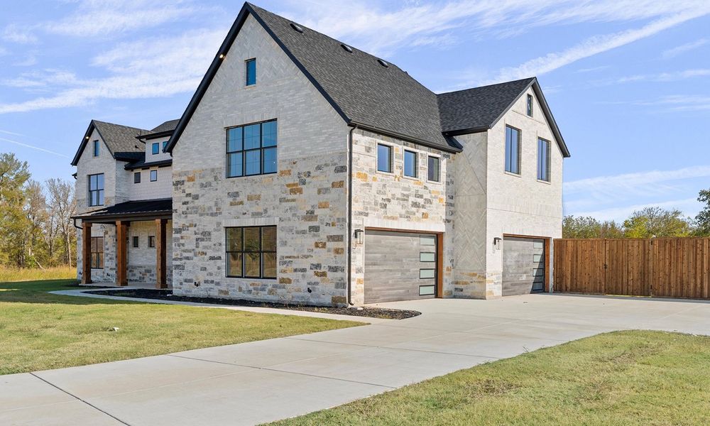 Front exterior of a new home in Hidden Valley I, Princeton, TX, highlighting curb appeal (Image 2). Front exterior of a new home in Hidden Valley I, Princeton, TX, highlighting curb appeal (Image 2).