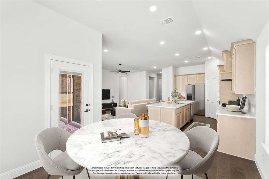 Furnished interior view inside a new home in Painted Tree Woodland District 50, McKinney (Image 10).