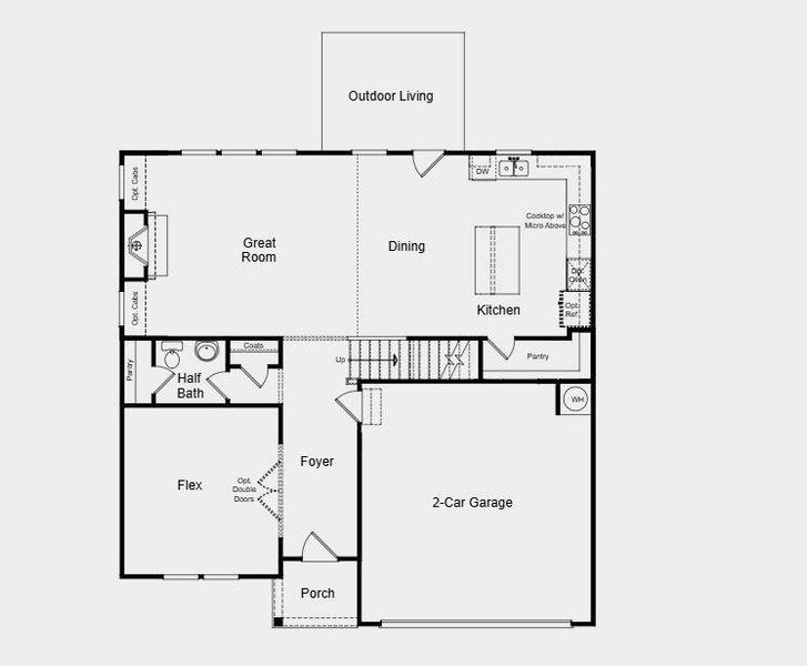 2D floor plan layout of this home in Bailey Fence, Dacula, GA (Image 4).